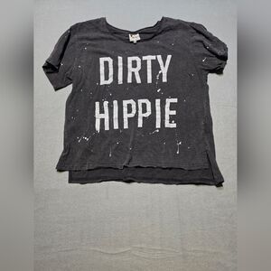 Jaded Gypsy EUC Black Dirty Hippie T-Shirt 21 PTP Length 22